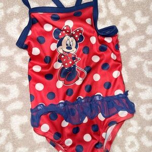 Disney Red and Blue Minnie Mouse One Piece